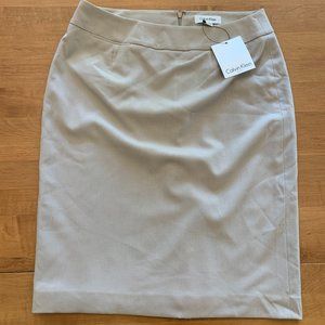 NWT Calvin Klein Tan Pencil Skirt, Size 6